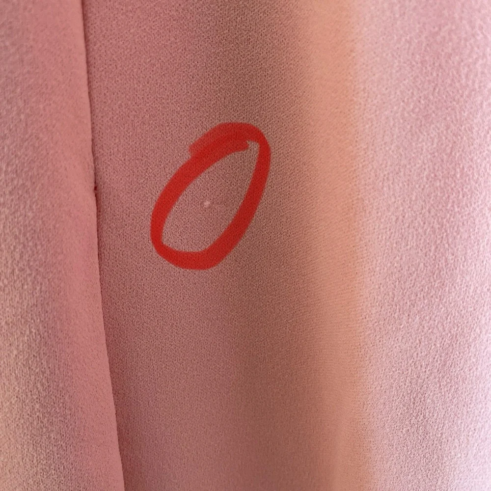 Lulus Light Pink Mock Neck Cutout Maxi Side Slit Mermaid Dress size XL X-Large - Picture 13 of 14